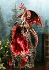 Ebros Sapphire Dragon On Led Crystal Mountain Backflow Incense Burner Figurine