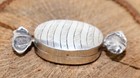 Vintage Antique Style Solid Silver Novelty Sweet Oval Pill Trinket Box 6cm    