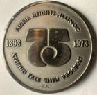 1898-1973 Peoria Heights  Il Water Tower Diamond Jubilee  999 Silver Medal Token