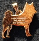 Shiba Inu Dog 24k Gold Plated Pewter Pendant Jewelry Usa Made