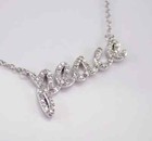 0 40ct Round Cut Moissanite Any Initial Letter Pendant 14k White Gold Plated 18 