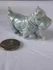 Vintage Blue Ceramic Terrier Scottie Dog Figurine