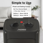Jndro Portable Electric Space Heater - 1500w 750w Quiet Ceramic Mini Heater Fan 