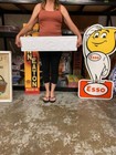 Antique Vintage Old Style Sign Fisk Tires Made Usa