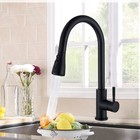 Modern Kitchen Sink Mixer Taps Swivel Spout Single Lever Tap Mono Chrome Faucet