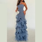 Asymmetrical Prom Gown Tiered Layers Party Dress For Women Mermaid Evening Dress