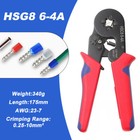 Ferrule Ratchet Crimper Plier Crimping Tool Cable Wire Electrical Terminals Kit