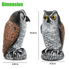 Owl Decoy Statue Protect Garden Yard Scare Bird Away Pigeon Repellent Scarecrow
