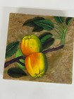 Vintage Made In India Stone Apple Print Hinged Lidded Trinket Box