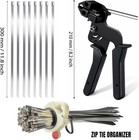Metal Zip Ties With Stainless Steel Cable Tie Gun  Special Tool For Silver