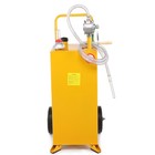30 Gallon Gas Caddy Fuel Diesel Transfer Tank Rotary Pump Oil Container Hose
