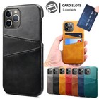 For Iphone 15 14 Plus 13 Pro 12 11 Leather Card Holder Wallet Back Case Cover