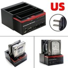 3 Ide Sata 2 5  3 5  Hdd Hard Drive Disk Clone Docking Station Card Reader Us A7