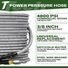 3 8  4800psi Pressure Washer Hose 75ft With Swivel Quick Connect Max 248  f