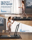 Foldable Walking Treadmill 2 5 Hp Quiet Electric Running Machine With Handle Bar