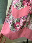 Vintage Mcm Pink   Floral 1 2 Apron With Pocket 