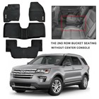For 2015-2019 Ford Explorer All Weather 3d Molded Floor Mats Carpet Liner Tpe