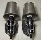 Antique Sconce Pair Art Deco Vtg Wall Chrome Light Fixture Mcm Art Usa  g27
