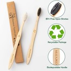 Biodegradable Bamboo Toothbrushes  10 Piece Bpa Free Soft Bristles    