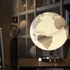 Light   Color Silver Globe - Illuminated World Map Educational Desktop Decor