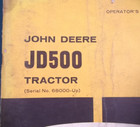 John Deere Jd500 Loader Backhoe Operator Operation   Maintenance Manual Book