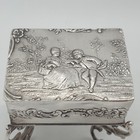 Victorian Dutch Sterling Silver Table Snuff Box 1895 David Bridge