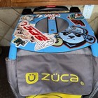 Zuca Bag And Frame Blue   Yellow Orange Beach Palm Trees