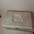 Vintage Wilson Mfg Wil-hold White Sewing Case Filled With Vintage Sewing Notions