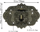 Antique Embossing Decorative Brass Hasp Clasp Latch Lock With Screws For Jewelry