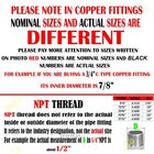 1 2  C X 3 4  Male Npt Threaded Copper Adapters  10 Pcs  
