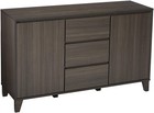 Kings Brand Furniture     Wood Buffet Server Cabinet Console Table  Oak Gray