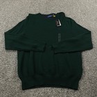 New Polo Ralph Lauren Sweater Mens Xl Green Knit Crewneck  Pullover Pony Preppy