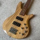 Full-size Natural 4-string Electric Bass Guitar With 24-frets H-h Pickups Gigbag