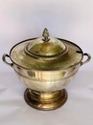Huge Antique Vintage Silver Plated Pot Broth Bouillon Europe Signed