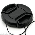 52mm Lens Cap Center Pinch Snap On Front Cover String For Canon Nikon Sony