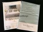  280 Yves Delorme Triomphe Horizon 2 King Shams Aqua Blue Green Sateen France