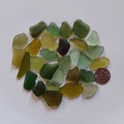 Olive Green Sea Glass  30 Mixed Med Pc  Genuine Surf Tumbled  Nyc Beach