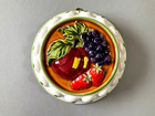 Gailstyn-sutton Towle Ceramic Jello Mold  Wall Decor Fruit Hand Painted 8 5 8  D