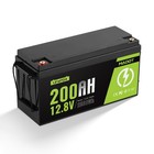 12v 200ah Lifepo4 Lithium Battery Deep Cycle Built-in Bms For Solar Rv Off-grid