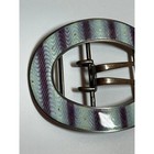 Antique Meyle And Mayer Jugendstil Sterling Silver Enamel Belt Buckle Germany