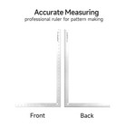 Double Sided L Square Ruler  Aviation Aluminum Ruler  24 X 14   60cm  X 35cm