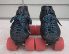 Black Riddell Carrera Speed Skates Men s Size 7 Roller Skates Quad 105b
