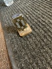 Vintage Match Safe Striker Holder Antique Art Deco Brass Bronze