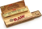 Raw King Size Slim Rolling Papers W  Tips     24 Pack Connoisseur Box  33 Leaves 