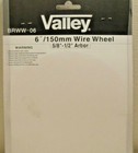 Wire Wheel Brush  6  Inch X 1 2-5 8  Arbor Wire Bristles Brass Coated
