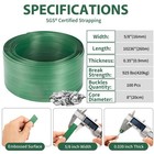 Packaging Strapping - Green Polyester Pet Heavy Duty Strapping Banding Kit -    