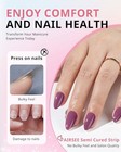  Semi Cured Gel Nail Strips Kit pink French -works With Any Uv Nail Lamps 