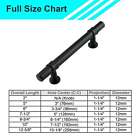 Black Modern Cabinet Handles T Bar Pulls Kitchen Drawer Hardware Stainless Steel
