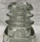 Vintage Clear Hemingray No  43 Glass Insulator Cricket  split  Head- Made In Usa