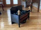 1 12 Dollhouse Miniature Battery Operated Led Flickering Fireplace Grate Basket